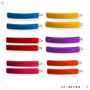 1980’s Vintage Bright Colored Hair Clips Barrettes, Made in the USA, You Choose